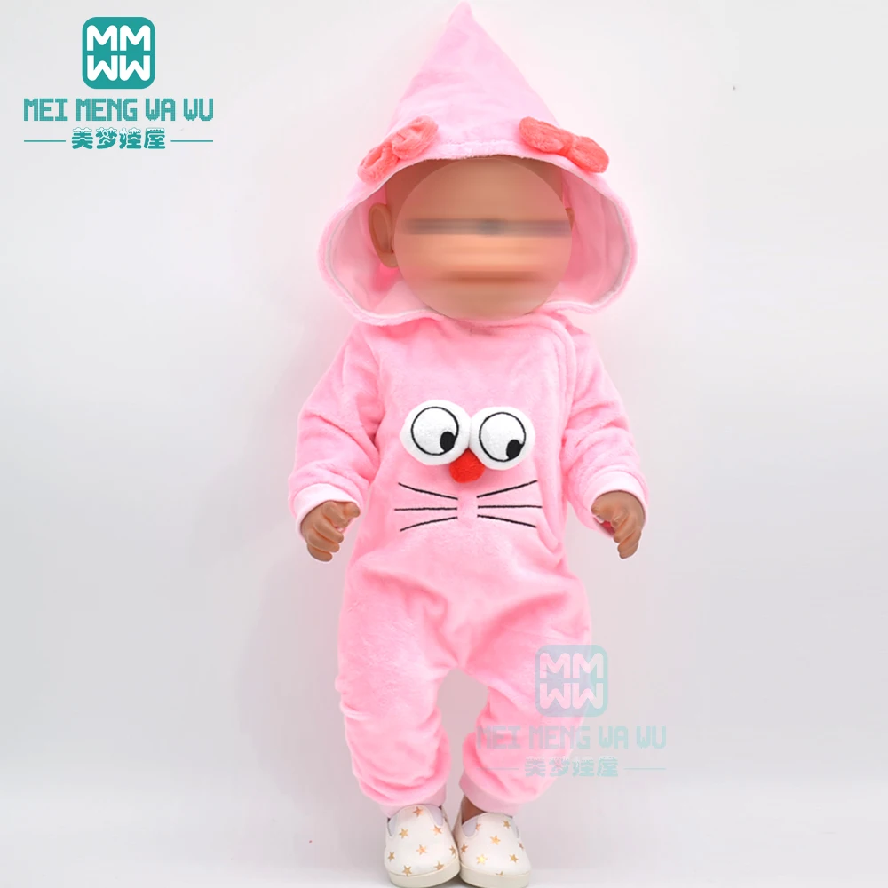 Doll clothes for 43cm toy new born doll accessories and American doll cartoon big eyes crawling baby clothes
Doll clothes for 43cm toy new born doll accessories and American doll cartoon big eyes crawling baby clothes
