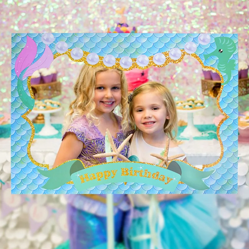 Mermaid Party Paper Photo Booth Props Baby Shower Girl Party Decoration Photo Frame Under The Sea Little Mermaid Birthday Party
Mermaid Party Paper Photo Booth Props Baby Shower Girl Party Decoration Photo Frame Under The Sea Little Mermaid Birthday Party