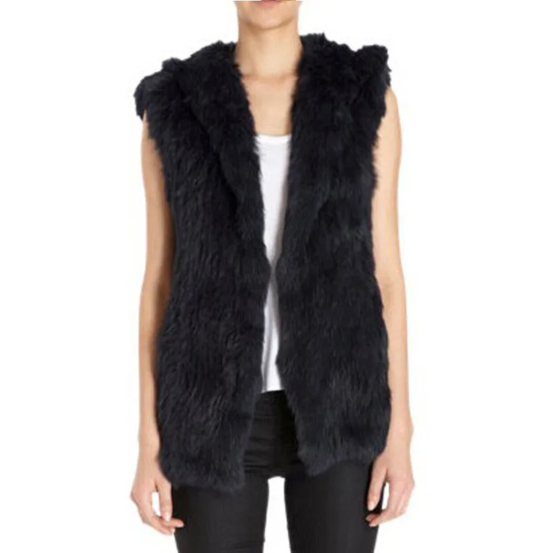 Waistcoat Women Mujer Rabbit Fur Casaco De Pele Woven Black Vest With Cap Fur Coat Korean Style Gilet Zevity
Waistcoat Women Mujer Rabbit Fur Casaco De Pele Woven Black Vest With Cap Fur Coat Korean Style Gilet Zevity