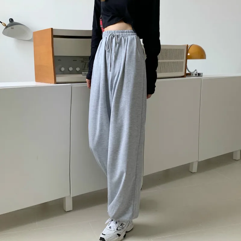 

Pants Women Jogging Loose Unisex Beam Feet Elastic Waistband Summer Ins Casual Trousers New Arrival Kpop Ulzzang Female Straight