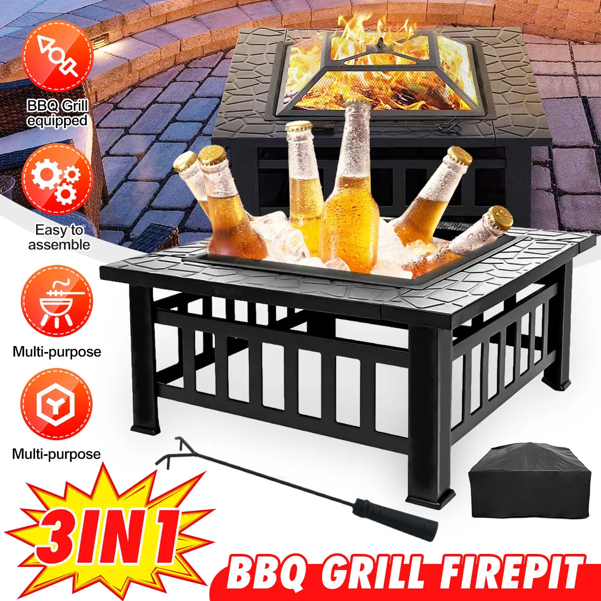NEW Outdoor Fire Pit Wood Burning Steel BBQ Grill Firepit Bowl with Mesh Fire Pit Outdoor Fireplace for Backyard Camping Picnic
NEW Outdoor Fire Pit Wood Burning Steel BBQ Grill Firepit Bowl with Mesh Fire Pit Outdoor Fireplace for Backyard Camping Picnic