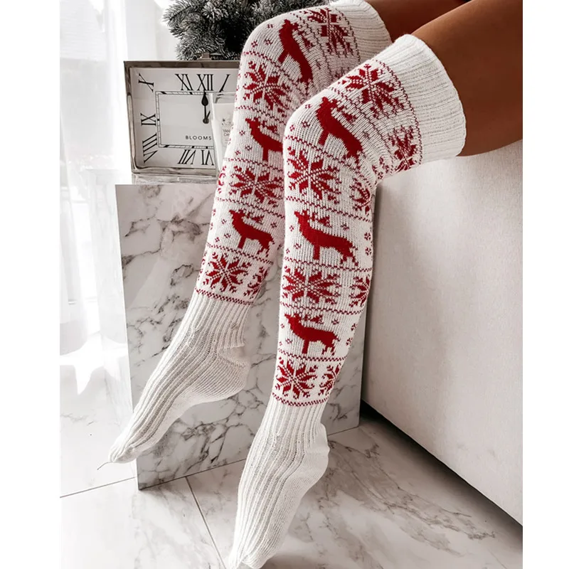 Christmas Stockings Women's Long Knitted Stockings For Girls Ladies Women Winter Knit Socks Thigh High Over The Knee Socks
Christmas Stockings Women's Long Knitted Stockings For Girls Ladies Women Winter Knit Socks Thigh High Over The Knee Socks