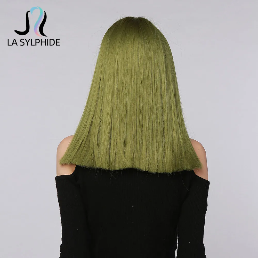 La Sylphide Synthetic Wig Medium Long Dark Green Hair Wigs with Bangs for Black White Woman Halloween Cosplay Party Club Wigs
La Sylphide Synthetic Wig Medium Long Dark Green Hair Wigs with Bangs for Black White Woman Halloween Cosplay Party Club Wigs