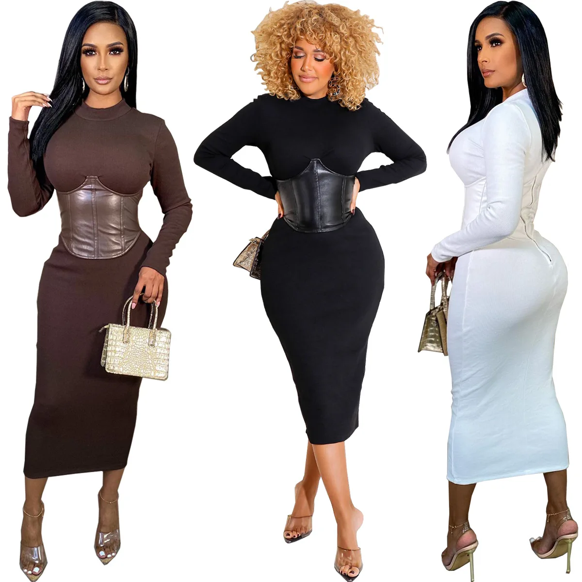 Chiclover Sexy Dresses for Women Wholesale Crew Neck Long Sleeve Streetwear Patchwork PU Leather Dress Zip Up Bodycon Dress
Chiclover Sexy Dresses for Women Wholesale Crew Neck Long Sleeve Streetwear Patchwork PU Leather Dress Zip Up Bodycon Dress