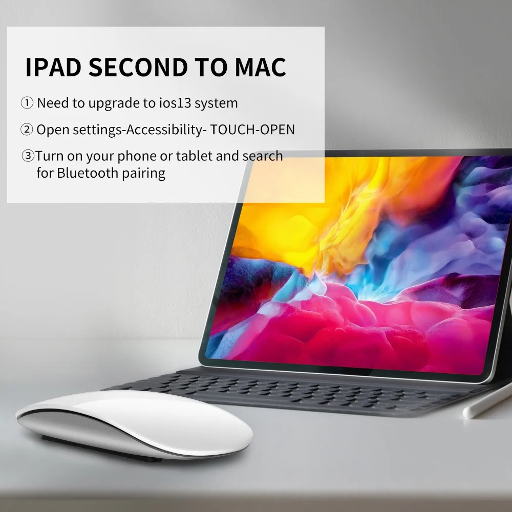 Bluetooth5.0 Wireless Arc Touch Magic Mouse Ergonomic Ultra Thin Rechargeable Mouse Optical Mause For Apple Macbook Mice
Bluetooth5.0 Wireless Arc Touch Magic Mouse Ergonomic Ultra Thin Rechargeable Mouse Optical Mause For Apple Macbook Mice