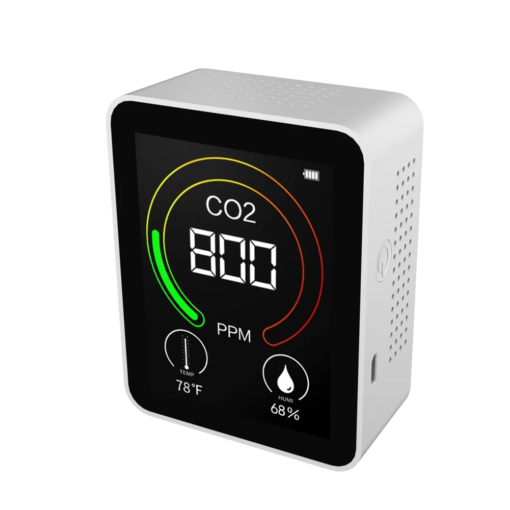 CO2 Meter Temperature and Humidity Detector Portable Air Quality Monitor TVOC Formaldehyde HCHO Detector
CO2 Meter Temperature and Humidity Detector Portable Air Quality Monitor TVOC Formaldehyde HCHO Detector