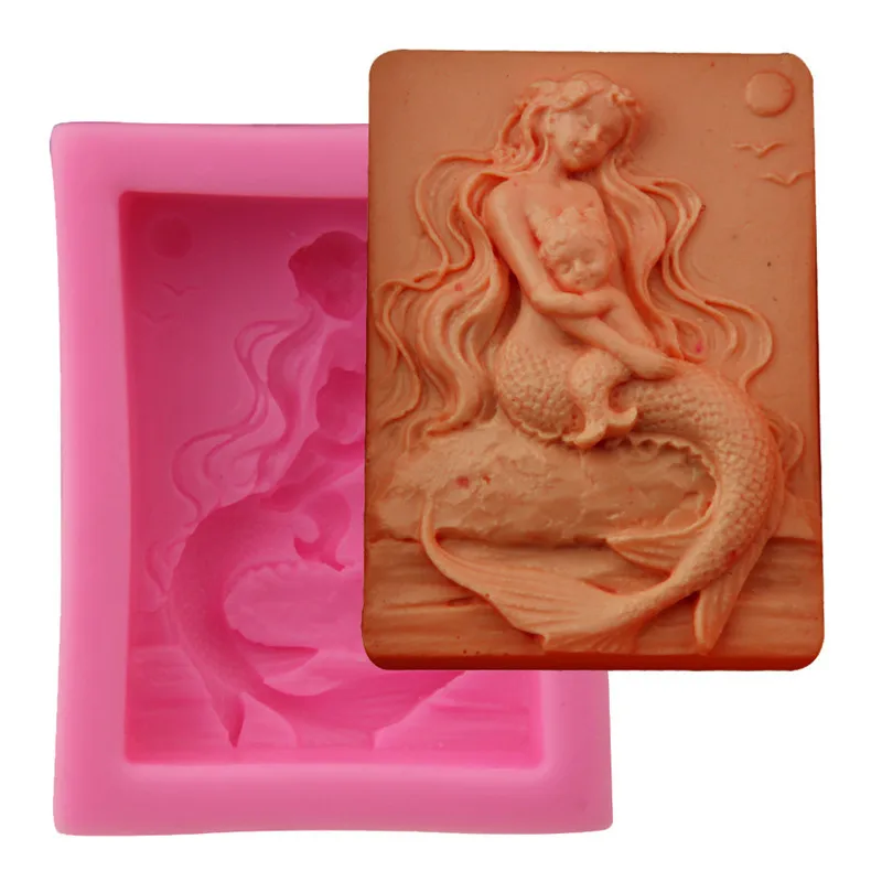 QIQIPP New mermaid baby mother love silicone mold soap mold fondant baking tools decoration tools
QIQIPP New mermaid baby mother love silicone mold soap mold fondant baking tools decoration tools