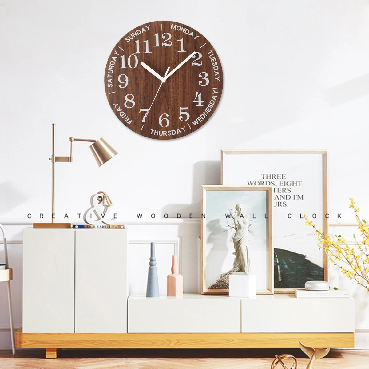12 Inch Luminous Wall Clock Wood Silent light in dark night Nordic Fashion Wall Clock Non Ticking Clock With Night Light
12 Inch Luminous Wall Clock Wood Silent light in dark night Nordic Fashion Wall Clock Non Ticking Clock With Night Light
