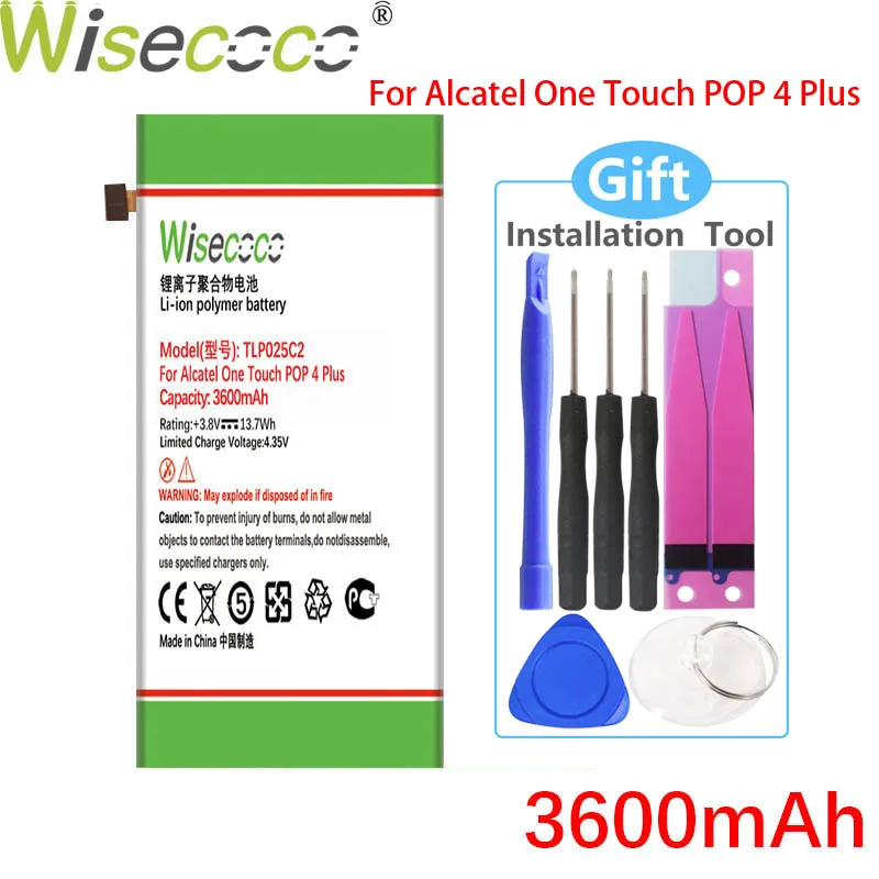 Wisecoco TLP025C2 3800mAh New Battery For ALCATEL TLP025C1 One Touch POP 4 Plus 4+ OT-5056D 5056D Phone High Quality
Wisecoco TLP025C2 3800mAh New Battery For ALCATEL TLP025C1 One Touch POP 4 Plus 4+ OT-5056D 5056D Phone High Quality
