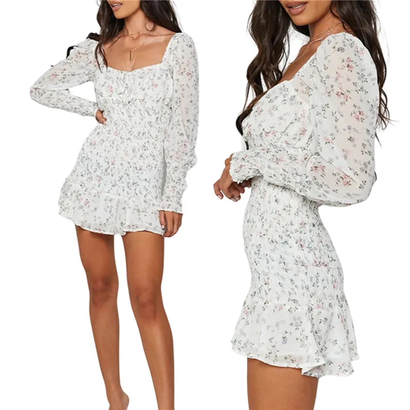 Women Y2K Dress Floral Open Back Square Neck Long Sleeve Chiffon Slim Dresses Fashion Stylish Backless Dress Ladies Female 2021
Women Y2K Dress Floral Open Back Square Neck Long Sleeve Chiffon Slim Dresses Fashion Stylish Backless Dress Ladies Female 2021
