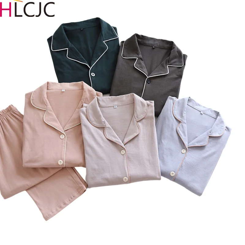 Autumn Winter Knitted Cotton Men's Pyjamas Couple Pajamas Set Casual Women Sleepwear Pyjamas Femme Night Pijamas Mujer Homewear
Autumn Winter Knitted Cotton Men's Pyjamas Couple Pajamas Set Casual Women Sleepwear Pyjamas Femme Night Pijamas Mujer Homewear