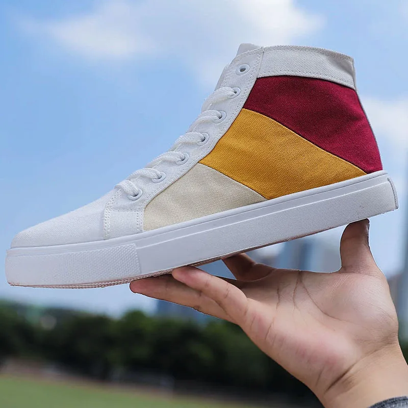 Large Size 39-47 Sneakers Men's Shoes Casual Canvas Shoes 2020 fashion High-top Male Flats Mixed Color block Walking Sneaker New
Large Size 39-47 Sneakers Men's Shoes Casual Canvas Shoes 2020 fashion High-top Male Flats Mixed Color block Walking Sneaker New