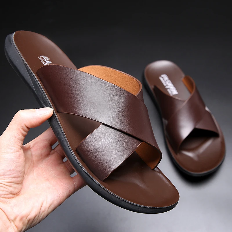 Brand New Fashion Summer Men Shoes Vintage Italian Flats Casual Non-slip Beach Sandals Genuine Leather Flip Flop Slippers
Brand New Fashion Summer Men Shoes Vintage Italian Flats Casual Non-slip Beach Sandals Genuine Leather Flip Flop Slippers