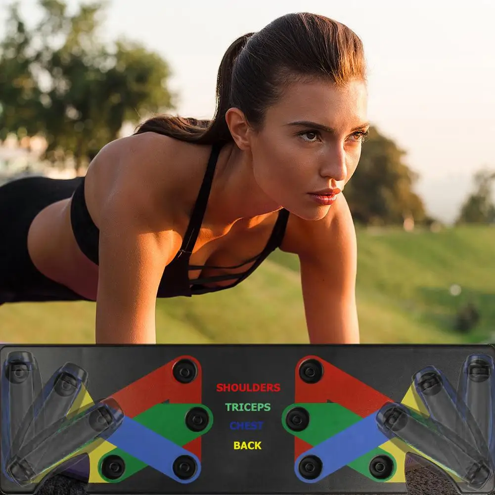 9 in 1 Push Up Rack Board Men Women Fitness Exercise Push-up Stand BodyBuilding Tool Training Workout Home Gym Fitness Equipment
9 in 1 Push Up Rack Board Men Women Fitness Exercise Push-up Stand BodyBuilding Tool Training Workout Home Gym Fitness Equipment