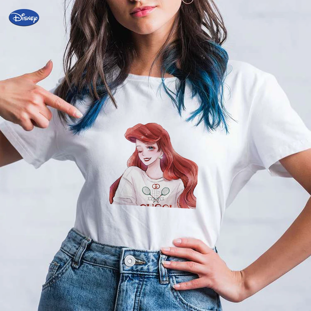 Princess Disney T Shirt Women Modern Ariel Princess Graphic Printed Short Sleeve Trendy 2021 Y2k Fashion Casual T-shirt Hot Sell
Princess Disney T Shirt Women Modern Ariel Princess Graphic Printed Short Sleeve Trendy 2021 Y2k Fashion Casual T-shirt Hot Sell