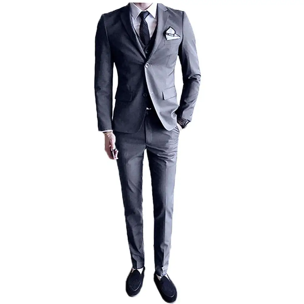 2021 New Men Autumn Solid Color Lapel Collar Coat Jacket Vest Pants Business Suit Set Comfortable to wear for Wedding
2021 New Men Autumn Solid Color Lapel Collar Coat Jacket Vest Pants Business Suit Set Comfortable to wear for Wedding
