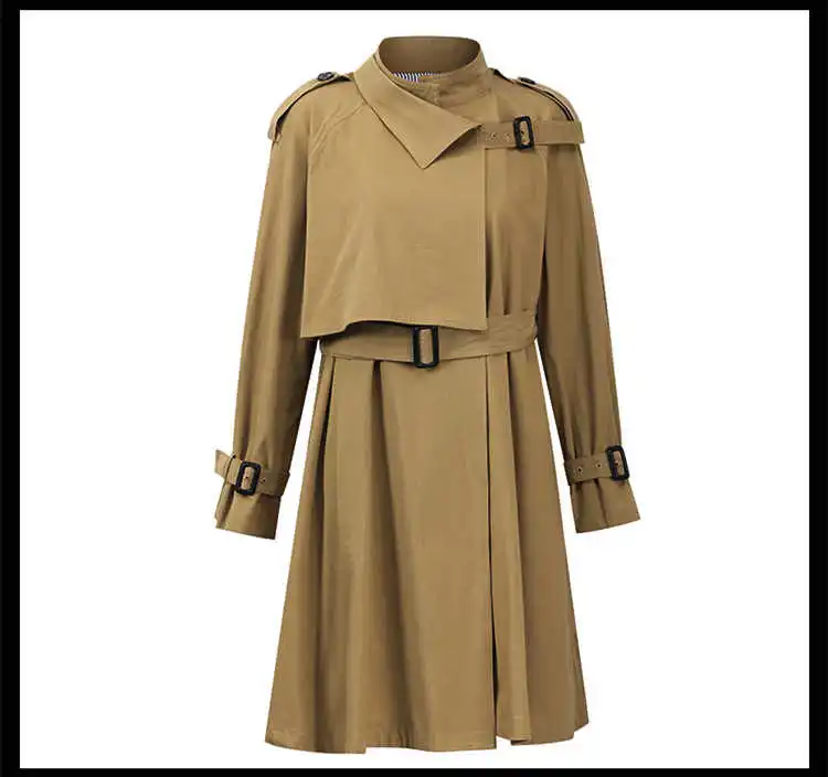 New Korean arrival style women's Trench coat 2021 Autumn elegant windbreaker coat Chic women wind coat A632
New Korean arrival style women's Trench coat 2021 Autumn elegant windbreaker coat Chic women wind coat A632
