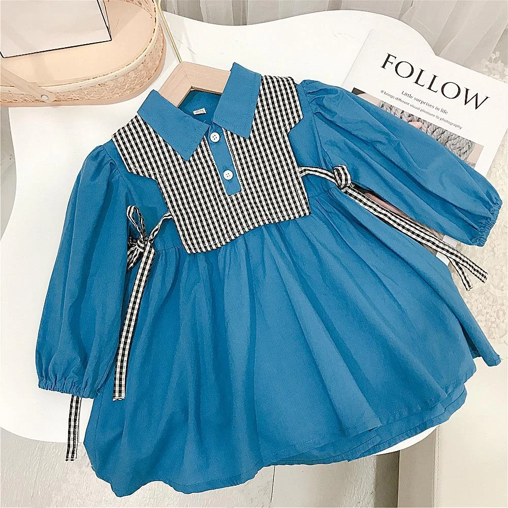 Patchwork Dress for Kids 2021 Spring Autumn Casual Clothing Lantern Sleeve Mini Dress Turn-Down Collar Girl's A-Line Dress
Patchwork Dress for Kids 2021 Spring Autumn Casual Clothing Lantern Sleeve Mini Dress Turn-Down Collar Girl's A-Line Dress