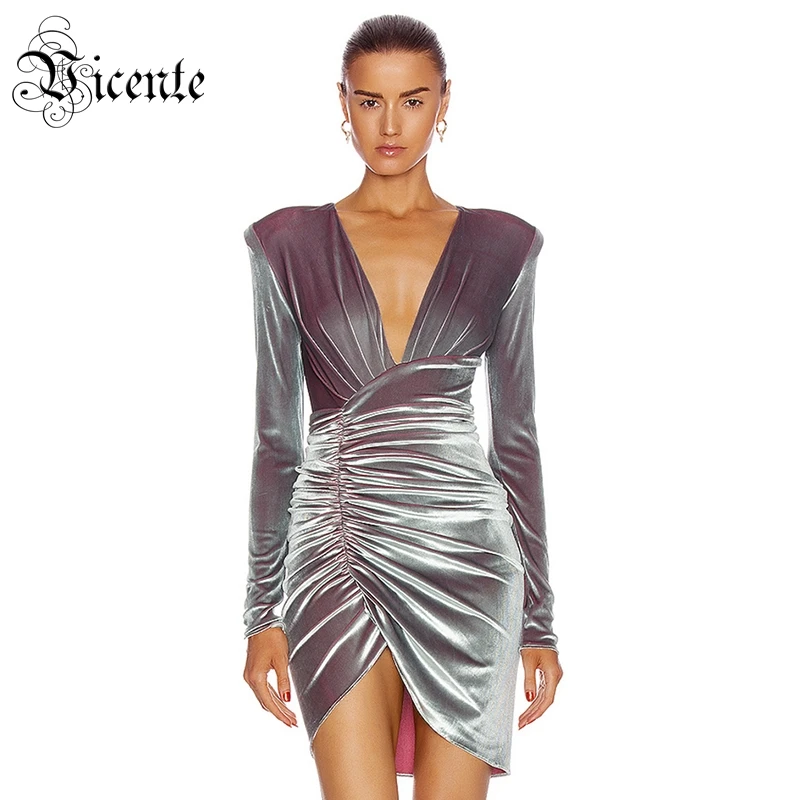 VC Chic Velvet Mini Dress Sexy Deep V Neck Long Sleeves Draped Design Celebrity Party Club Vestido Free Shipping
VC Chic Velvet Mini Dress Sexy Deep V Neck Long Sleeves Draped Design Celebrity Party Club Vestido Free Shipping