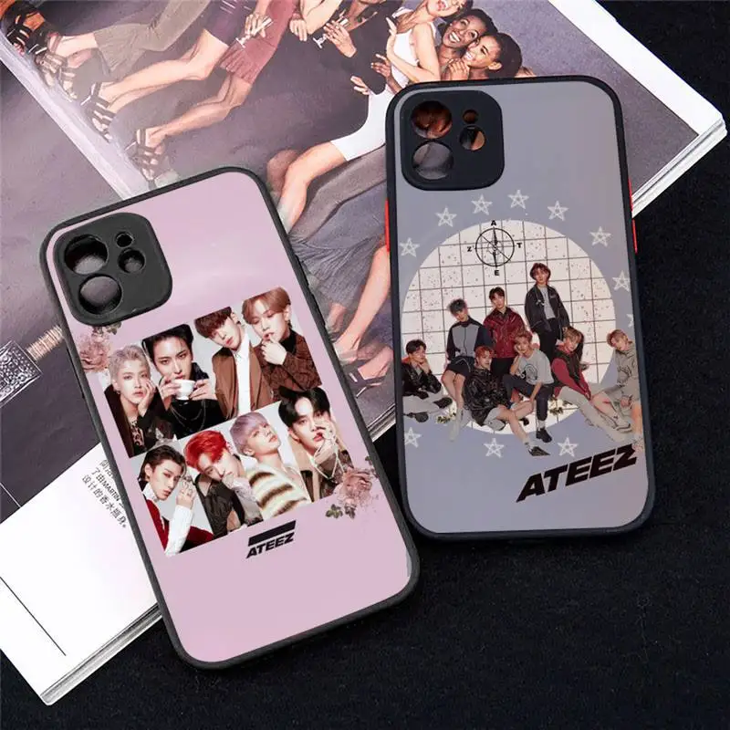ATEEZ fashion idol star singer Phone Case Matte Transparent for iPhone 7 8 11 12 s mini pro X XS XR MAX Plus cover funda
ATEEZ fashion idol star singer Phone Case Matte Transparent for iPhone 7 8 11 12 s mini pro X XS XR MAX Plus cover funda