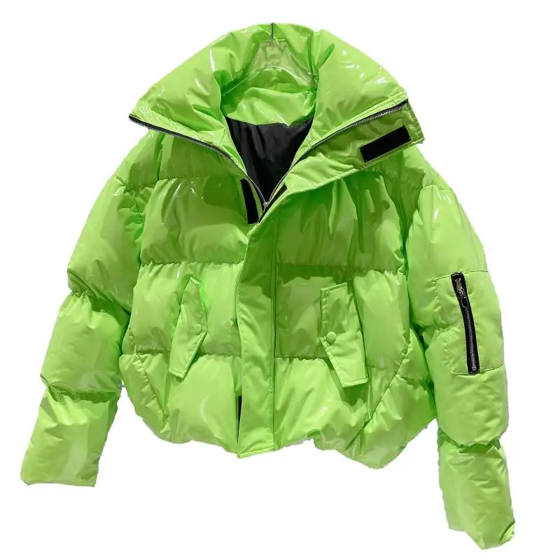 2020 Winter Women New Fashion Stand Collar Long Sleeve Bright Face Zipper Thicked Casual Cotton Padded Coat Short Parkas
2020 Winter Women New Fashion Stand Collar Long Sleeve Bright Face Zipper Thicked Casual Cotton Padded Coat Short Parkas