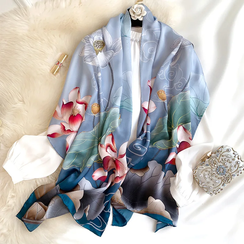 Fashion Women Natural Silk Scarf Blooms Print Shawls Office Lady Elegant Wraps Female Noble Hijabs Wonderful Gift 53x170cm
Fashion Women Natural Silk Scarf Blooms Print Shawls Office Lady Elegant Wraps Female Noble Hijabs Wonderful Gift 53x170cm