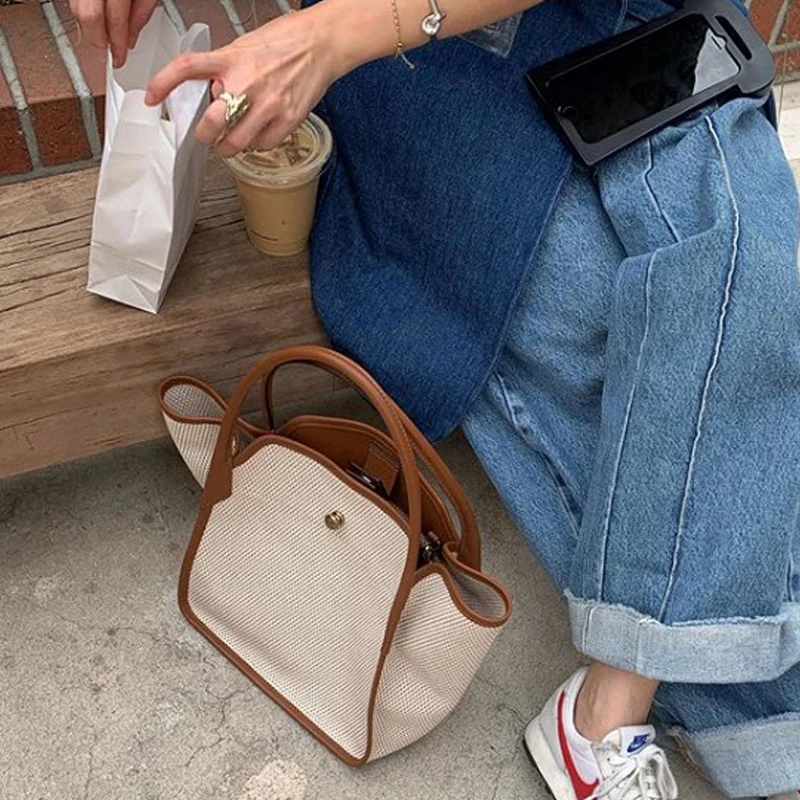 Casual Canvas Women Handbags Designer Shoulder Crossbody Bags Small Tote Lady Shopper Bag Summer Beach Purses 2021
Casual Canvas Women Handbags Designer Shoulder Crossbody Bags Small Tote Lady Shopper Bag Summer Beach Purses 2021