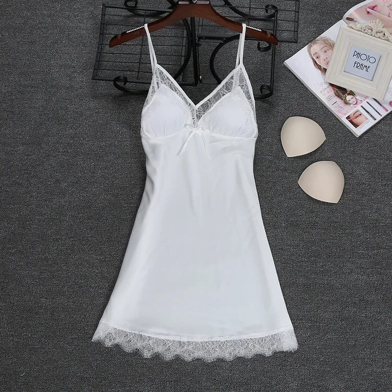 2020 NEW Sexy Strap Nightdress Summer Womens Sleepwear Casual Faux Silk Nightgown Home Wear Nightwear Bath Gown Size M-XXL
2020 NEW Sexy Strap Nightdress Summer Womens Sleepwear Casual Faux Silk Nightgown Home Wear Nightwear Bath Gown Size M-XXL