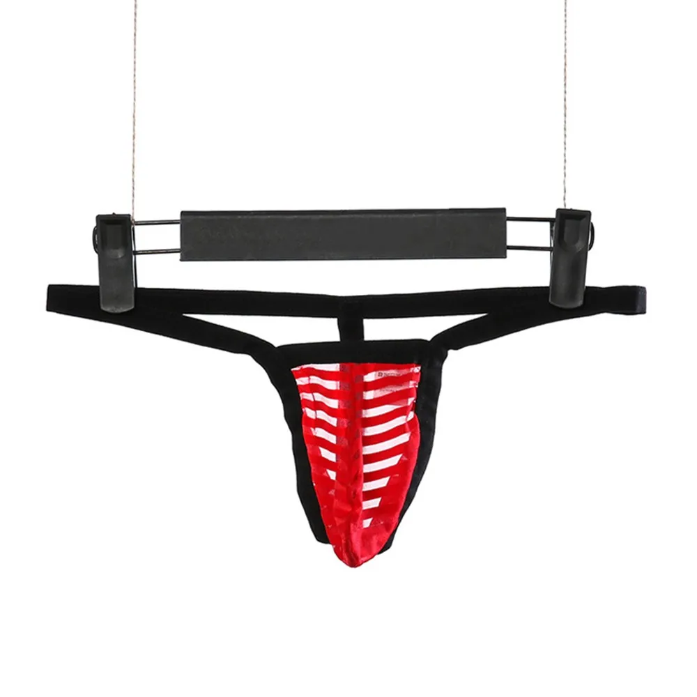 Sexy Striped G String Thong Men T-Back Briefs Low Waist Breathable Translucent Bikini Bulge Pouch G-String Underwear Panties
Sexy Striped G String Thong Men T-Back Briefs Low Waist Breathable Translucent Bikini Bulge Pouch G-String Underwear Panties