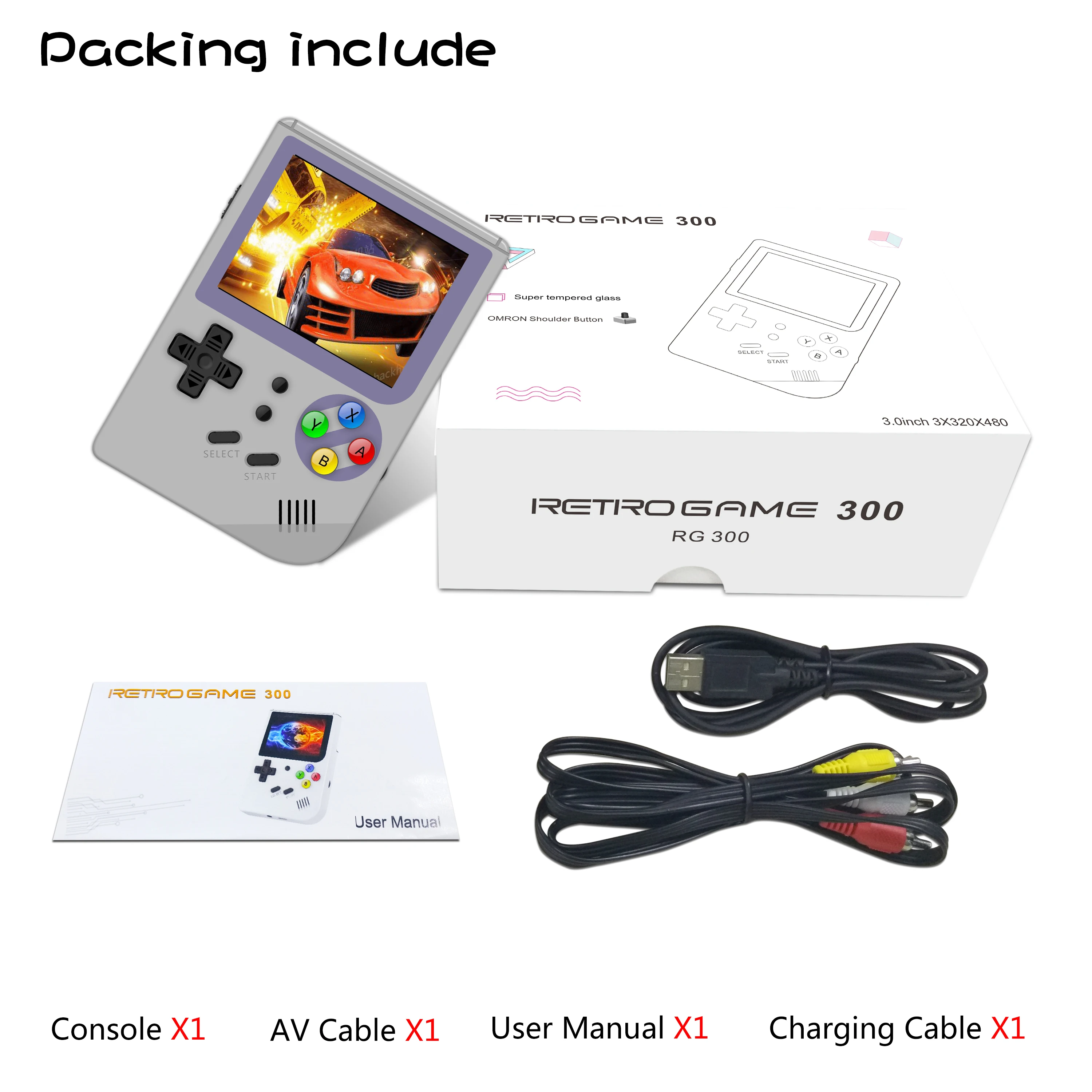 New 3 INCH IPS Screen Retro Game 300 Tony System Video Game RG 300 16G PS1 64 Bit Portable Handheld Game Player RG300
New 3 INCH IPS Screen Retro Game 300 Tony System Video Game RG 300 16G PS1 64 Bit Portable Handheld Game Player RG300
