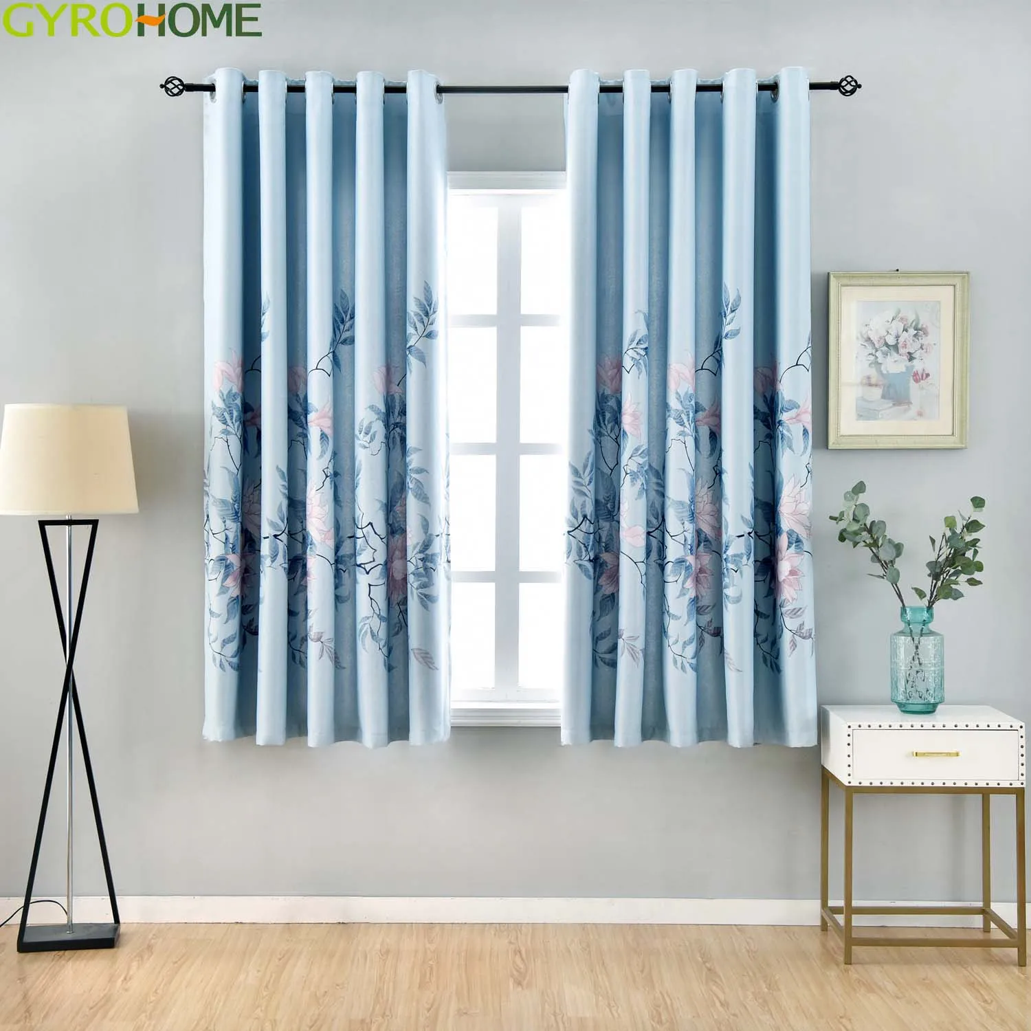 GY2801 Blue Short Curtain For Living Room Chinese Peony Flower Printed Blackout Bedroom
GY2801 Blue Short Curtain For Living Room Chinese Peony Flower Printed Blackout Bedroom