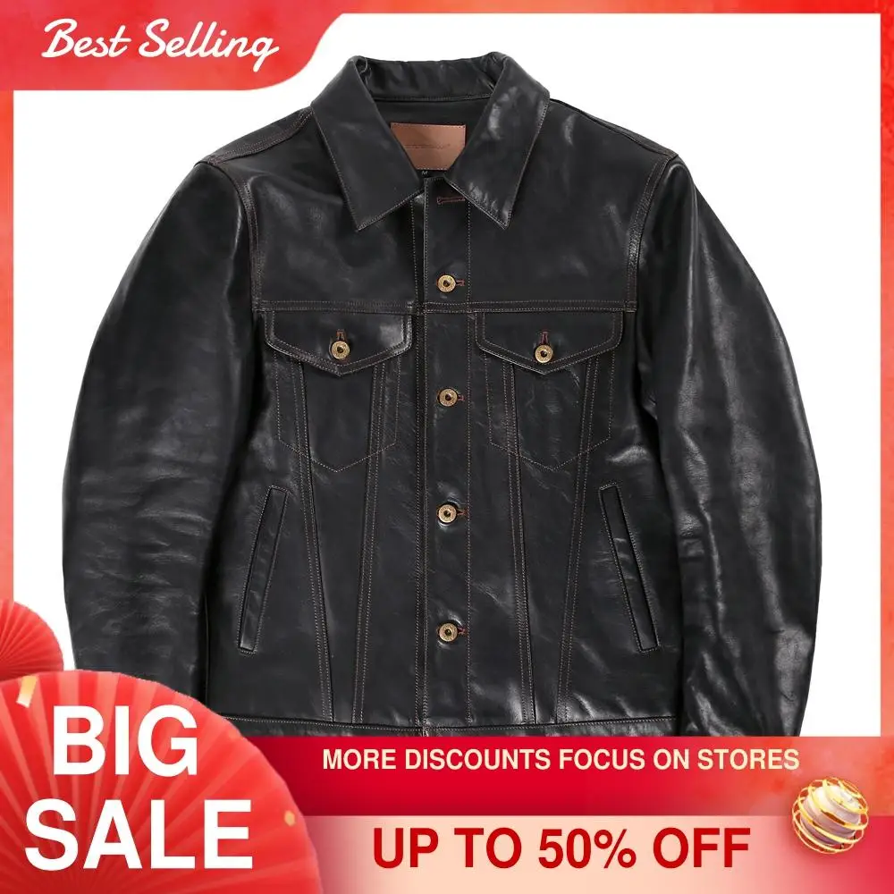 2021 Black Japan Casual Style Genuine Leather Jacket Men Large Size 3XL Real Natural Horsehide Spring Slim Fit Short Coat
2021 Black Japan Casual Style Genuine Leather Jacket Men Large Size 3XL Real Natural Horsehide Spring Slim Fit Short Coat