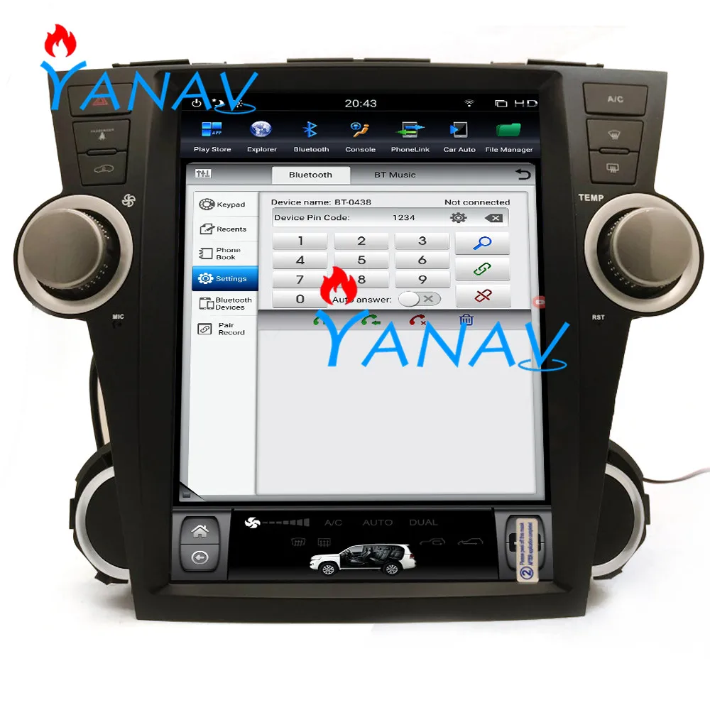 12.1" car GPS Radio GPS navigation for-Toyota Highlander 2009-2012 multimedia player vertical screen Android radio stereo cardvd
12.1" car GPS Radio GPS navigation for-Toyota Highlander 2009-2012 multimedia player vertical screen Android radio stereo cardvd