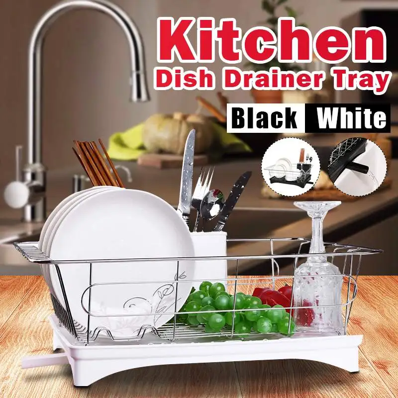 Dish Rack with Drip Tray Kitchen Cutlery Storage Basket Dish Drainer Rack with Holder Storage for Kitchen Organizer Rack US Ship
Dish Rack with Drip Tray Kitchen Cutlery Storage Basket Dish Drainer Rack with Holder Storage for Kitchen Organizer Rack US Ship