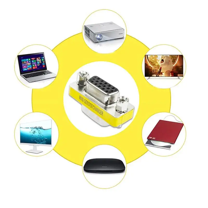 1 x 15 Pin F/F adapter 15 Pin VGA SVGA Female to Female Plug Coupler Converter Adapter gender Changer Q7I2
1 x 15 Pin F/F adapter 15 Pin VGA SVGA Female to Female Plug Coupler Converter Adapter gender Changer Q7I2