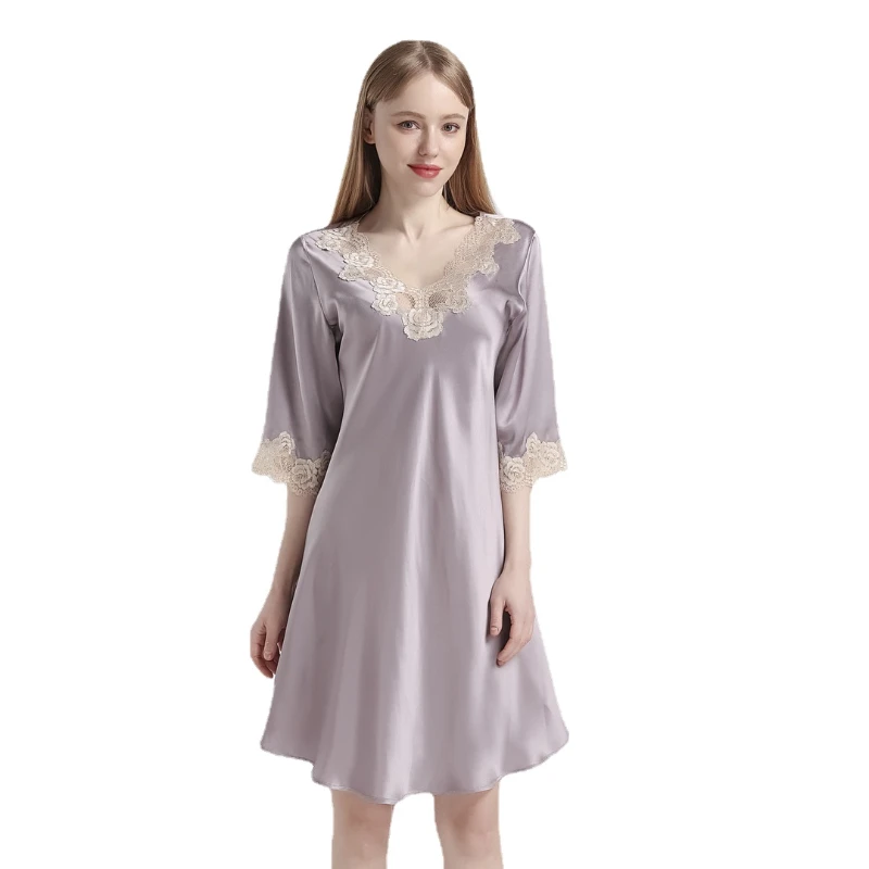 Real Pure Silk Pajamas Sexi Women Homewear Nightgown Sexy Lingerie Lace Nightdress Hot Erotic Underwear Ladies Fashion Sleepwear
Real Pure Silk Pajamas Sexi Women Homewear Nightgown Sexy Lingerie Lace Nightdress Hot Erotic Underwear Ladies Fashion Sleepwear