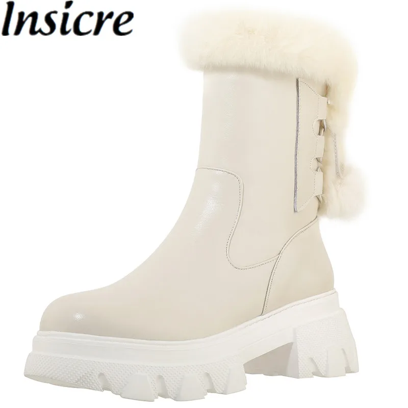 Insicre 2021 New Women Snow Boots Cow Leather Fur Beige Platform Thick Mid Heel Round Toe Ankle Winter Shoes Non Slip
Insicre 2021 New Women Snow Boots Cow Leather Fur Beige Platform Thick Mid Heel Round Toe Ankle Winter Shoes Non Slip