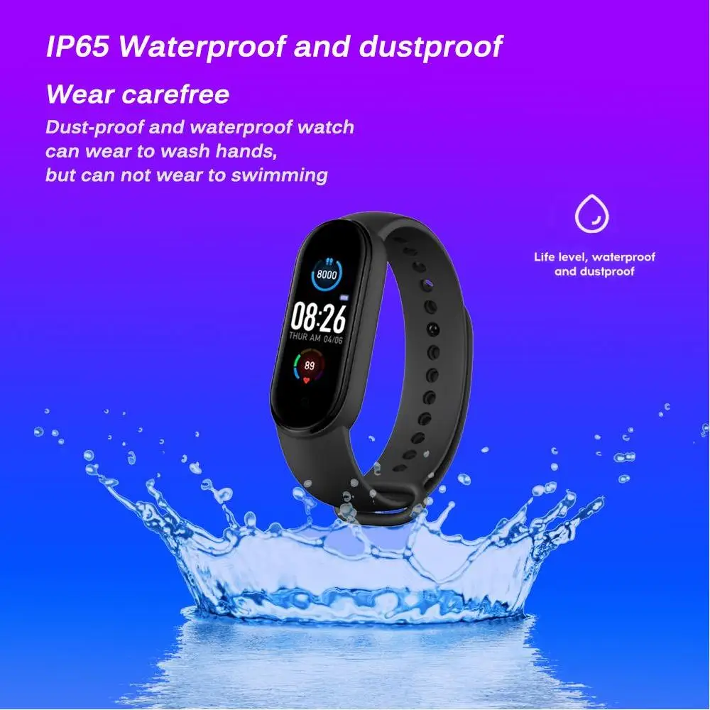 M5 Smart Bracelet Bluetooth-compatible Sport Waterproof Watches Men Women Fitness Tracker Pedometer Heart Rate Monitor SmartBand 
M5 Smart Bracelet Bluetooth-compatible Sport Waterproof Watches Men Women Fitness Tracker Pedometer Heart Rate Monitor SmartBand