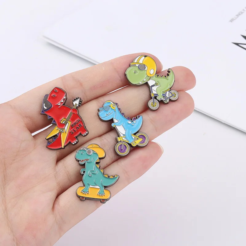 Exquisite Dinosaur Skateboard Brooch Cartoon Cute Dinosaur Style Brooch Simple Animal Badges Bag Lapel Pin Jewelry Gift
Exquisite Dinosaur Skateboard Brooch Cartoon Cute Dinosaur Style Brooch Simple Animal Badges Bag Lapel Pin Jewelry Gift