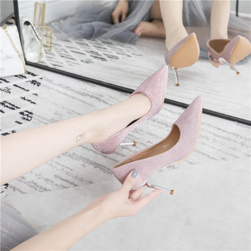 2021 Women Pumps High Heels Shoes Pointed Toe Female Shoes Glitter Woman Shoes Sexy Wedding Shoes Femme Pumps
2021 Women Pumps High Heels Shoes Pointed Toe Female Shoes Glitter Woman Shoes Sexy Wedding Shoes Femme Pumps