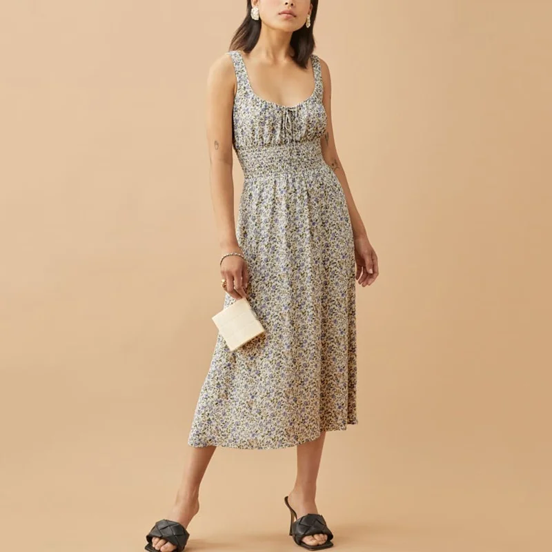 Sleeveless Women Summer Midi Dress Vintage V Neck Floral Print French Style Sundress Sexy Party Dresses 2021 Maxi Dresses
Sleeveless Women Summer Midi Dress Vintage V Neck Floral Print French Style Sundress Sexy Party Dresses 2021 Maxi Dresses