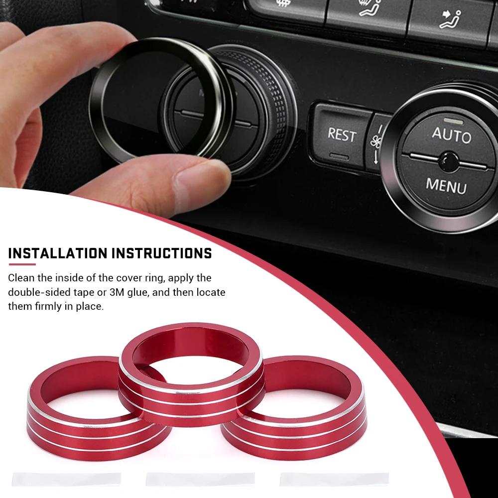 Air Conditioning Knob Decorative Cover Ring Adjust Trim Cover For VW Tiguan Atlas T-roc Ateca FR Passat B8 Variant 2017-2019
Air Conditioning Knob Decorative Cover Ring Adjust Trim Cover For VW Tiguan Atlas T-roc Ateca FR Passat B8 Variant 2017-2019