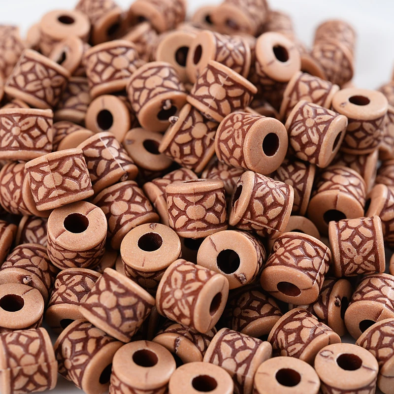 50Pcs Flower Pattern Acrylic Wood Beads Natural Wood Color Long Tube Big Holes Spacer Beads For Jewelry Making DIY Bracelet
50Pcs Flower Pattern Acrylic Wood Beads Natural Wood Color Long Tube Big Holes Spacer Beads For Jewelry Making DIY Bracelet