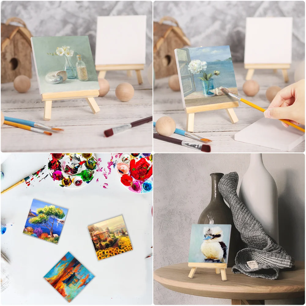 SUPVOX 10 Sets Canvas and Easel Set Natural Easel Set Painting Craft Drawing Kit for Professional Artist Hobby Painter 
SUPVOX 10 Sets Canvas and Easel Set Natural Easel Set Painting Craft Drawing Kit for Professional Artist Hobby Painter