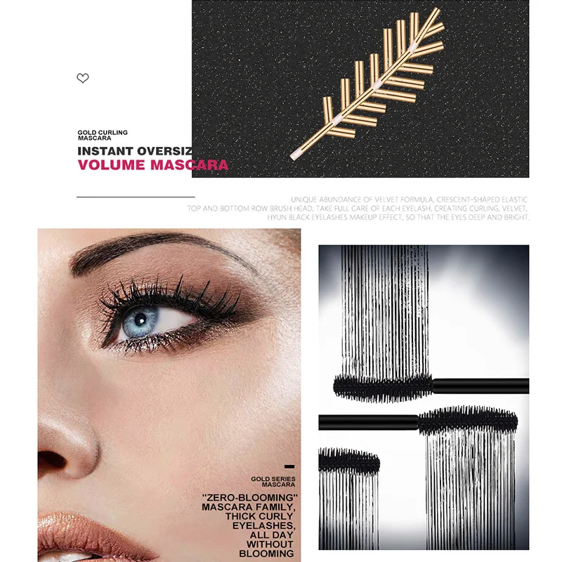 Mascara Lengthening Thickening Curling Waterproof Long-wearing Eyelash Brush MP789 
Mascara Lengthening Thickening Curling Waterproof Long-wearing Eyelash Brush MP789