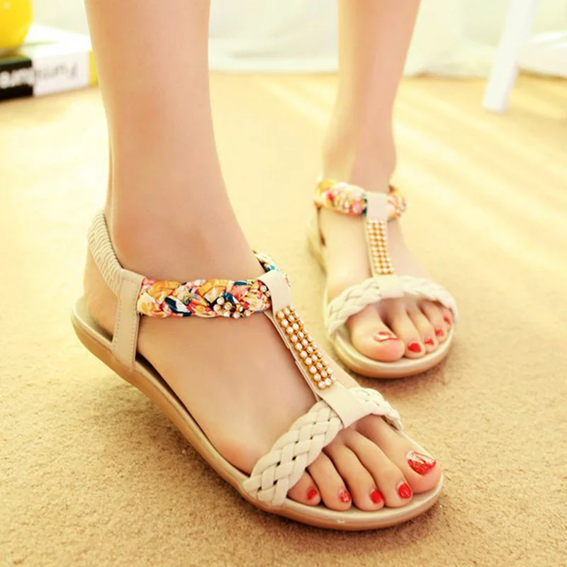 New Summer Women's Shoes Rhinestone Non-slip Beach Sandals Ladies Comfortable Ladies Summer Shoes Ladies Flat Shoes
New Summer Women's Shoes Rhinestone Non-slip Beach Sandals Ladies Comfortable Ladies Summer Shoes Ladies Flat Shoes
