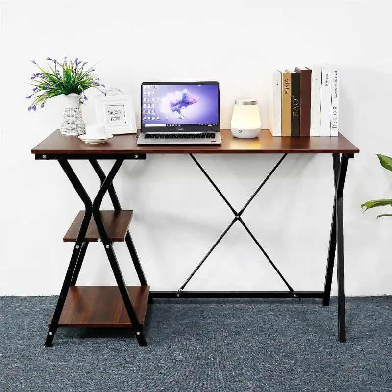

Простые ретро компьютерные офисные столы с полками для хранения Универсальный письменный стол для учебы игровой стол для ноутбука офисная ...