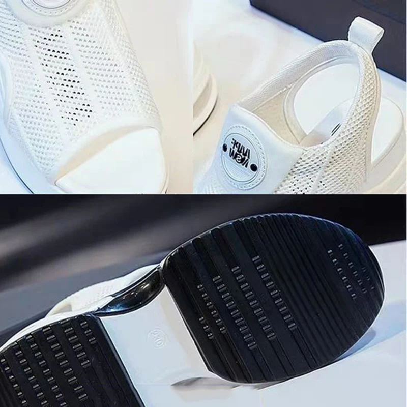 Mesh Hollow Out Platform Comfortable Peep Toe Sandals Women Summer Non-Slip Sandals Air Cushion Shoes Wedges Heighten Rome Shoes
Mesh Hollow Out Platform Comfortable Peep Toe Sandals Women Summer Non-Slip Sandals Air Cushion Shoes Wedges Heighten Rome Shoes
