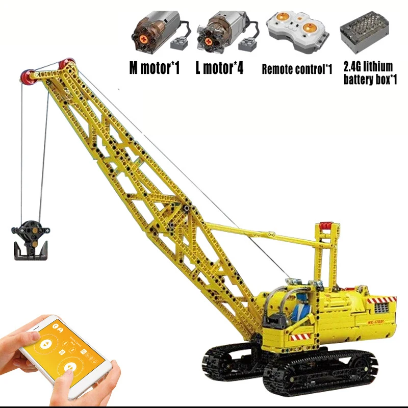 MOULD KING 17001 Technical RC Motorized Crawler Crane Bricks MOC Creative Engineering Car Building Blocks Toys for Kids Gifts
MOULD KING 17001 Technical RC Motorized Crawler Crane Bricks MOC Creative Engineering Car Building Blocks Toys for Kids Gifts