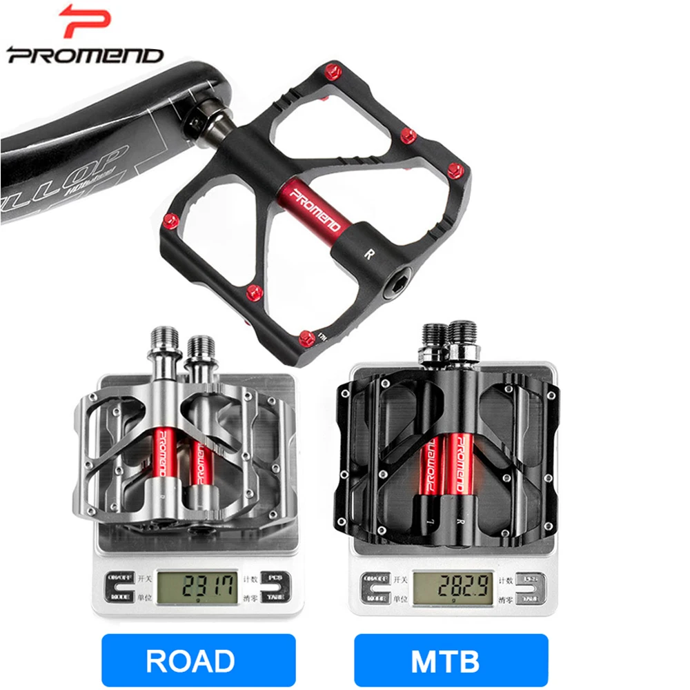 Promend bicycle pedals Mountain road bike pedals Non-slip Ultra-light Aluminum alloy 3 Bearing Cycling Pedal mtb accessories
Promend bicycle pedals Mountain road bike pedals Non-slip Ultra-light Aluminum alloy 3 Bearing Cycling Pedal mtb accessories